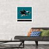 Trends International NHL San Jose Sharks - Logo 21 Wall Poster, 14.725" x 22.375", White Framed Version view 2