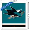 Trends International NHL San Jose Sharks - Logo 21 Wall Poster, 14.725" x 22.375", White Framed Version view 3