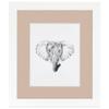 ArtToFrames 8x8 inch Satin White Frame Picture Frame with 2 Inch Single Grey Beige Mat, SingleMat-FRBW26074-8x8-778 view 2