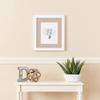 ArtToFrames 8x8 inch Satin White Frame Picture Frame with 2 Inch Single Grey Beige Mat, SingleMat-FRBW26074-8x8-778 view 3