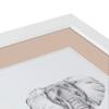 ArtToFrames 8x8 inch Satin White Frame Picture Frame with 2 Inch Single Grey Beige Mat, SingleMat-FRBW26074-8x8-778 view 4