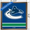 Trends International NHL Vancouver Canucks - Logo 21 Wall Poster, 14.725" x 22.375", Bronze Framed Version view 3