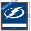 Trends International NHL Tampa Bay Lightning - Logo 21 Wall Poster, 14.725" x 22.375", Mahogany Framed Version view 3