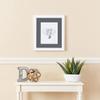 ArtToFrames 8x8 inch Satin White Frame Picture Frame with 2 Inch Single Mountain Grey Mat, SingleMat-FRBW26074-8x8-750 view 3
