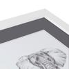 ArtToFrames 8x8 inch Satin White Frame Picture Frame with 2 Inch Single Mountain Grey Mat, SingleMat-FRBW26074-8x8-750 view 4