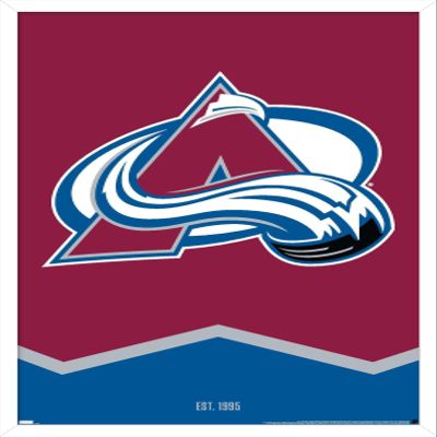Trends International NHL Colorado Avalanche - Logo 21 Wall Poster, 14.725" x 22.375", White Framed Version
