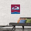 Trends International NHL Colorado Avalanche - Logo 21 Wall Poster, 14.725" x 22.375", White Framed Version view 2