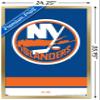Trends International NHL New York Islanders - Logo 21 Wall Poster, 22.375" x 34", Gold Framed Version view 3