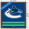Trends International NHL Vancouver Canucks - Logo 21 Wall Poster, 14.725" x 22.375", Mahogany Framed Version view 3