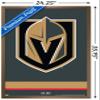 Trends International NHL Vegas Golden Knights - Logo 21 Wall Poster, 22.375" x 34", Bronze Framed Version view 3