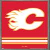 Trends International NHL Calgary Flames - Logo 21 Wall Poster, 22.375" x 34", Barnwood Framed Version view 1