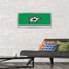 Trends International NHL Dallas Stars - Logo 21 Wall Poster, 14.725" x 22.375", Silver Framed Version view 2