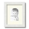 ArtToFrames 4x6 inch Satin White Frame Picture Frame with 2 Inch Single Brilliant White Mat, SingleMat-FRBW26074-4x6-71 view 1