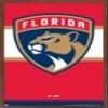 Trends International NHL Florida Panthers - Logo 21 Wall Poster, 22.375" x 34", Mahogany Framed Version view 1