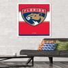 Trends International NHL Florida Panthers - Logo 21 Wall Poster, 22.375" x 34", White Framed Version view 2