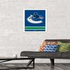 Trends International NHL Vancouver Canucks - Logo 21 Wall Poster, 14.725" x 22.375", White Framed Version view 2