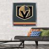 Trends International NHL Vegas Golden Knights - Logo 21 Wall Poster, 22.375" x 34", Silver Framed Version view 2