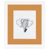 ArtToFrames 8x12 inch Satin White Frame Picture Frame with 2 Inch Single Amber Mat, SingleMat-FRBW26074-8x12-8409 view 2