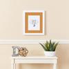 ArtToFrames 8x12 inch Satin White Frame Picture Frame with 2 Inch Single Amber Mat, SingleMat-FRBW26074-8x12-8409 view 3