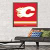Trends International NHL Calgary Flames - Logo 21 Wall Poster, 22.375" x 34", Bronze Framed Version view 2