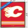 Trends International NHL Calgary Flames - Logo 21 Wall Poster, 22.375" x 34", Bronze Framed Version view 3