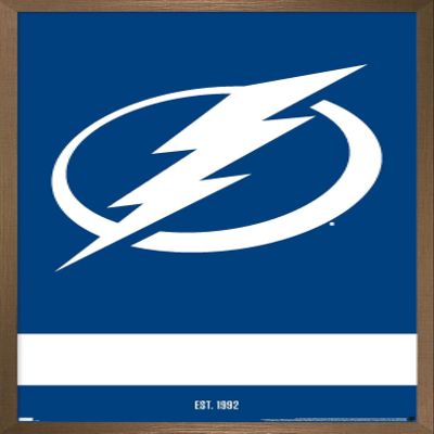 Trends International NHL Tampa Bay Lightning - Logo 21 Wall Poster, 14.725" x 22.375", Bronze Framed Version