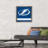 Trends International NHL Tampa Bay Lightning - Logo 21 Wall Poster, 14.725" x 22.375", Bronze Framed Version view 2