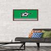 Trends International NHL Dallas Stars - Logo 21 Wall Poster, 14.725" x 22.375", Mahogany Framed Version view 2