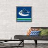 Trends International NHL Vancouver Canucks - Logo 21 Wall Poster, 14.725" x 22.375", Barnwood Framed Version view 2