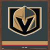Trends International NHL Vegas Golden Knights - Logo 21 Wall Poster, 22.375" x 34", Mahogany Framed Version view 1