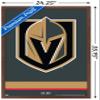 Trends International NHL Vegas Golden Knights - Logo 21 Wall Poster, 22.375" x 34", Mahogany Framed Version view 3