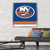 Trends International NHL New York Islanders - Logo 21 Wall Poster, 22.375" x 34", Silver Framed Version view 2