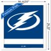 Trends International NHL Tampa Bay Lightning - Logo 21 Wall Poster, 14.725" x 22.375", White Framed Version view 3