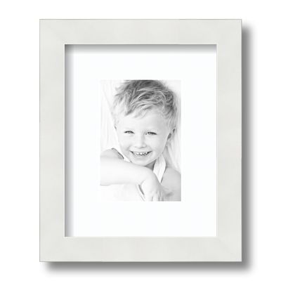 ArtToFrames 4x6 inch Satin White Frame Picture Frame with 2 Inch Single Super White Mat, SingleMat-FRBW26074-4x6-61
