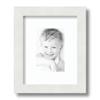 ArtToFrames 4x6 inch Satin White Frame Picture Frame with 2 Inch Single Super White Mat, SingleMat-FRBW26074-4x6-61 view 1