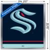 Trends International NHL Seattle Kraken - Logo 21 Wall Poster, 22.375" x 34", Silver Framed Version view 3