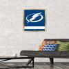 Trends International NHL Tampa Bay Lightning - Logo 21 Wall Poster, 14.725" x 22.375", Gold Framed Version view 2