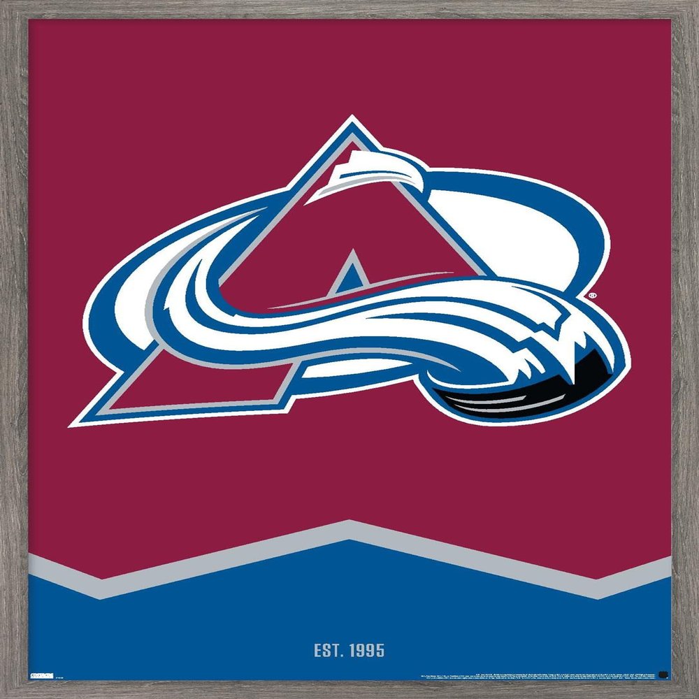 Trends International NHL Colorado Avalanche - Logo 21 Wall Poster, 14.725" x 22.375", Barnwood Framed Version