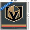 Trends International NHL Vegas Golden Knights - Logo 21 Wall Poster, 22.375" x 34", Barnwood Framed Version view 3