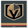 Trends International NHL Vegas Golden Knights - Logo 21 Wall Poster, 22.375" x 34", White Framed Version view 1
