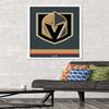 Trends International NHL Vegas Golden Knights - Logo 21 Wall Poster, 22.375" x 34", White Framed Version view 2
