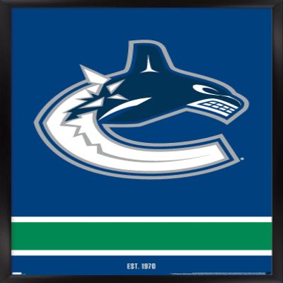 Trends International NHL Vancouver Canucks - Logo 21 Wall Poster, 14.725" x 22.375", Black Framed Version