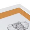 ArtToFrames 4x6 inch Satin White Frame Picture Frame with 2 Inch Single Amber Mat, SingleMat-FRBW26074-4x6-8409 view 4