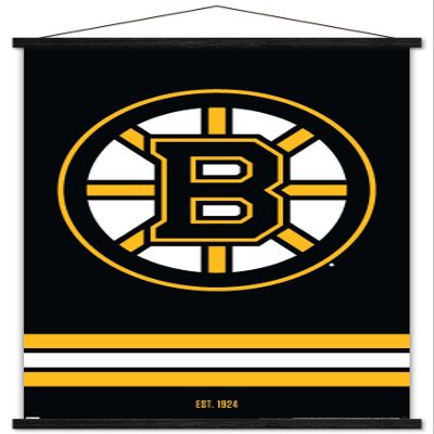 Trends International NHL Boston Bruins - Logo 21 Wall Poster, 22.375" x 34", Premium Print and Black Hanger Bundle