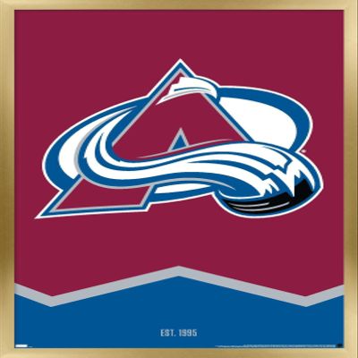 Trends International NHL Colorado Avalanche - Logo 21 Wall Poster, 14.725" x 22.375", Gold Framed Version