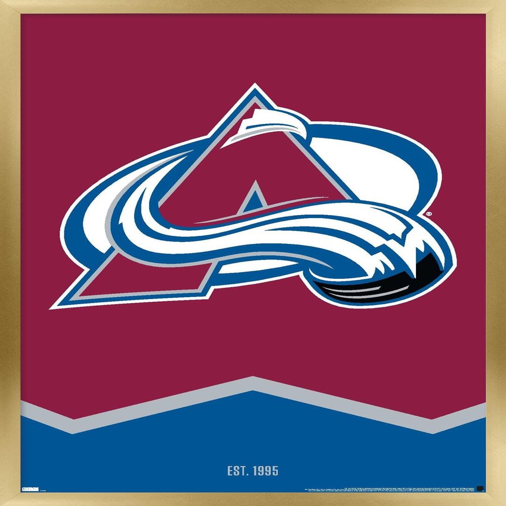 Trends International NHL Colorado Avalanche - Logo 21 Wall Poster, 14.725" x 22.375", Gold Framed Version