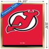 Trends International NHL New Jersey Devils - Logo 21 Wall Poster, 22.375" x 34", Gold Framed Version view 3