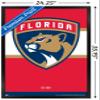 Trends International NHL Florida Panthers - Logo 21 Wall Poster, 22.375" x 34", Black Framed Version view 3
