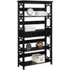 Convenience Concepts Omega 5 Tier Bookcase with Drawer, Black view 4