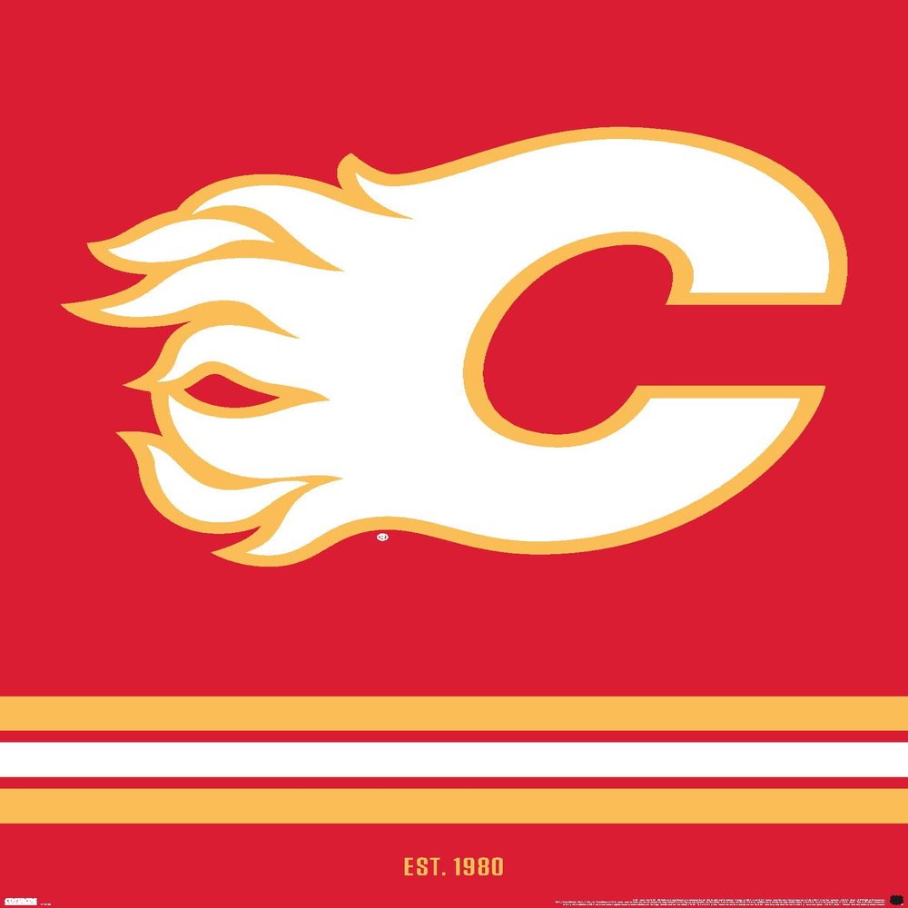 Trends International NHL Calgary Flames - Logo 21 Wall Poster, 22.375" x 34", Premium Unframed Version